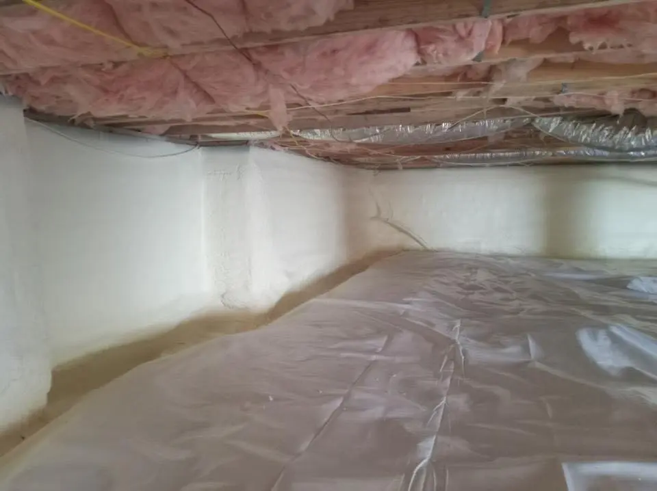 Crawl space encapsulation with closed-cell spray foam for Attic Insulation in Hagerstown
